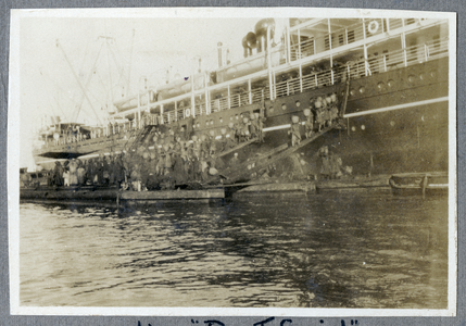 SS General Denschense at Port Said, 1923 (b/w photo)