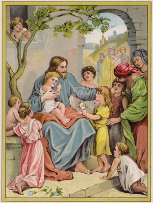 Suffer Little Children To Come Unto Me (chromolitho)