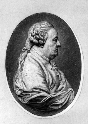 Johann Caspar Goethe (1710-1782) father of Johann Wolfgang von Goethe, engraving