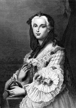 Maria Leczinska, Queen of France (engraving, 1858)