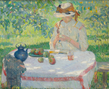 In the garden, 1910 (oil on canvas)