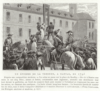 An episode during the Reign of Terror, French Revolution, Nantes, 1793 (engraving)