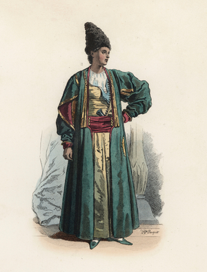 Khatchadour D'Hohannés, officer of the Royal Prince of Persia, color ... (engraving)