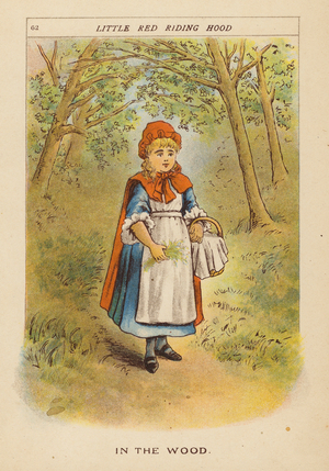 Little Red Riding Hood (colour litho)