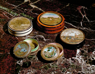 A selection of boxes by Compigne, tabletier du Roi Louis XV