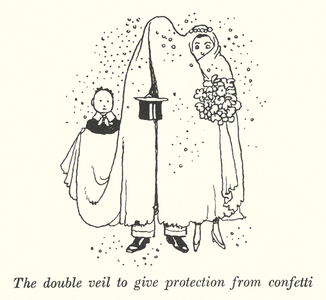 The double veil to give protection from confetti (litho)