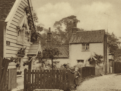 Old timber cottage, Hadley Green (b/w photo)