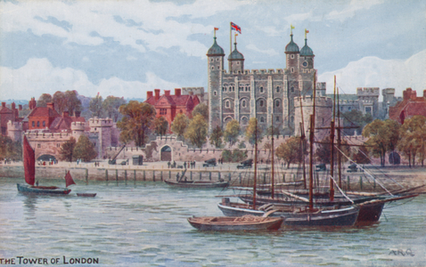 The Tower of London (colour litho)