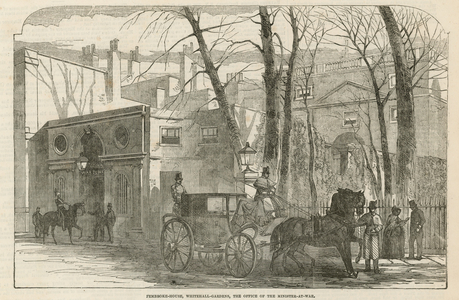 Pembroke House in Whitehall Gardens (engraving)