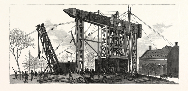 New York: The Method by which the Egyptian Obelisk Was Set in Its Permanent Position in Central Park January 22nd