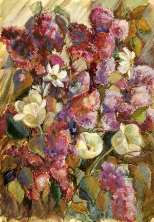 Composition with Flowers, 1978 (gouache on paper)