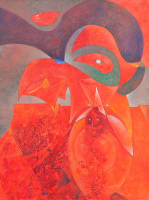 Compendium of the history of the universe, about 1953 (oil on canvas)