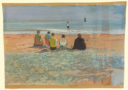 Evening dip (gouache)