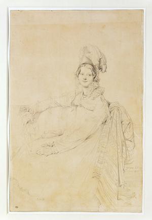 Mme. Destouches, nee Armande Edmee Charton, at the time of the portrait newly married to the architect Destouches ...