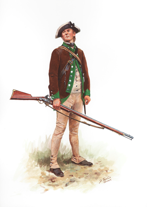 1st Pennsylvania Battalion Private 1776-1777, 2015 (w/c & gouache on paper)