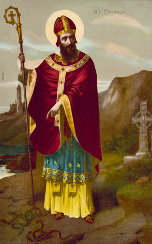 St Patrick (colour litho)