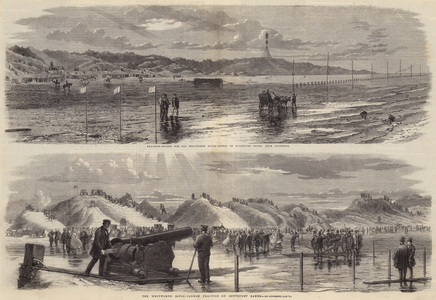 The Whitworth Rifle-Cannon Practice on Southport Sands (engraving)