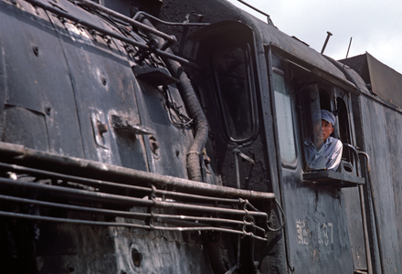 Steam train driver, Steam Trains, China (photo)