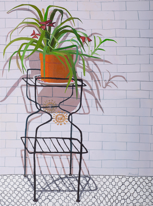 The Plant in My Toilet, 2015 (oil on canvas)