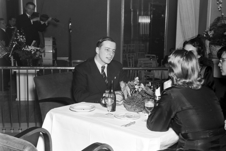 Bruno von Crantz at a restaurant, Germany 1930s (b/w photo)