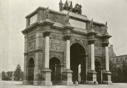 Arc de Triomphe du Carrousel (b/w photo)