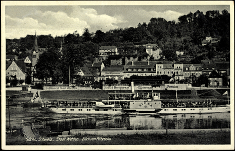 Wehlen Pötzscha Elbe, steamer Riesa, Elbterrasse