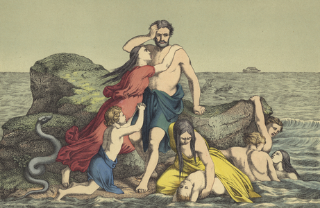 The Deluge (colour litho)