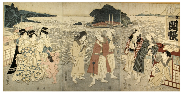 Fifth month: A pilgrimage to Enoshima from the series Actors in the Twelve Months, 1809 (woodblock print on paper)