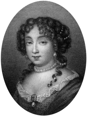 Louise Renee de Keroualle duchess of Portsmouth (1649-1734) French mistress of King  Charles II of England, engraving