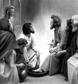 Passion play in Oberammergau (1934) (b/w photo)