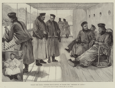 Chang Yen Hoon, Chinese Peace Envoy, on Board the "Empress of China" (litho)