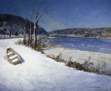 Along The Delaware (oil on canvas)