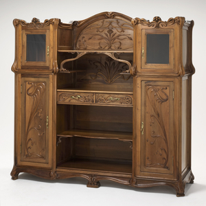 Display Cabinet, c.1900 (walnut, gilt bronze, & glass)