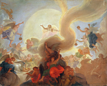 Hosanna (ceiling project for the Chapel of Versailles) (oil on canvas) 