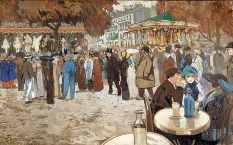 Fête foraine, boulevard de Clichy, ca. 1910 (oil on canvas)