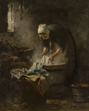 The Washerwoman, c.1900 (oil on canvas)