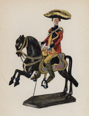 Old toy painted by Walter Trier (colour litho)