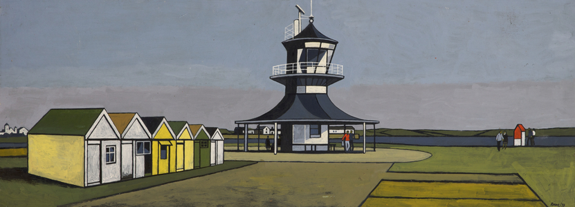 Old Lighthouse, Harwich, 1973 (acrylic on board)