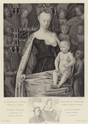 The Virgin and Child Surrounded by Angels, c1450 (litho)