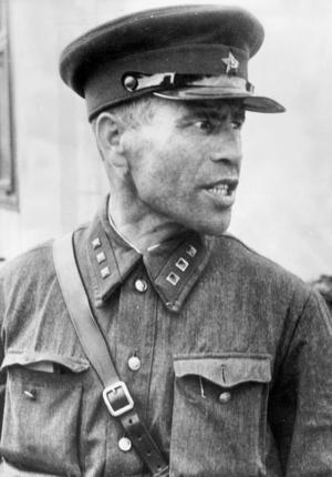 Political commissar of the Red Army, 1941 (b/w photo)