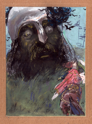 Illustration from 'Ruslan and Ludmila' by Alexander Pushkin, 1820 (gouache on paper)