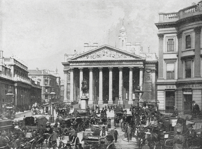 The Royal Exchange (b/w photo)