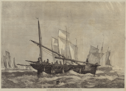Mackerel-Boats getting under way (engraving)