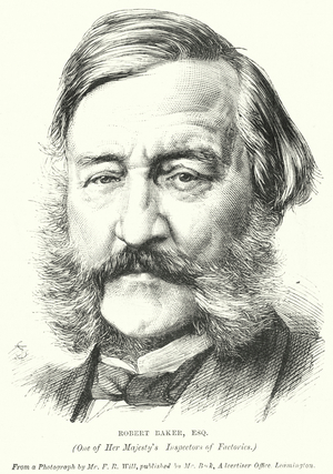 Robert Baker, One of Her Majesty's Inspectors of Factories (engraving)