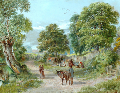 The Gypsies' Encampment (oil on canvas)