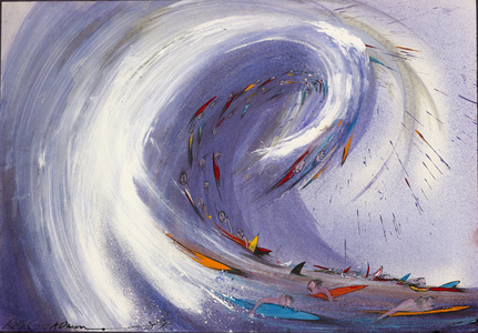 Curse of Lono, 1981 (acrylic, ink on paper)