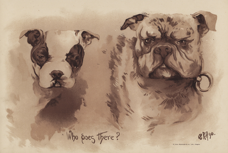 Who goes there? (chromolitho)