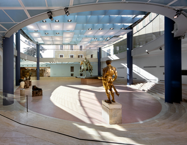 Contemporary architecture : Elliptic hall - Hall in Giardino Romano of Musei Capitolini, Rome, Italy 1993-2005