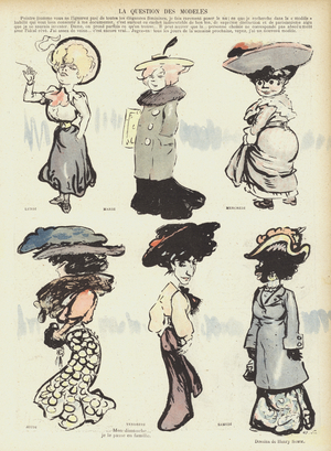 Illustration for Le Rire (colour litho)