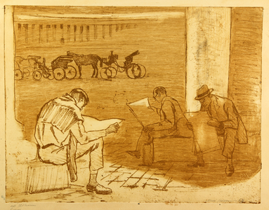 In Rome, 1964 (etching)
